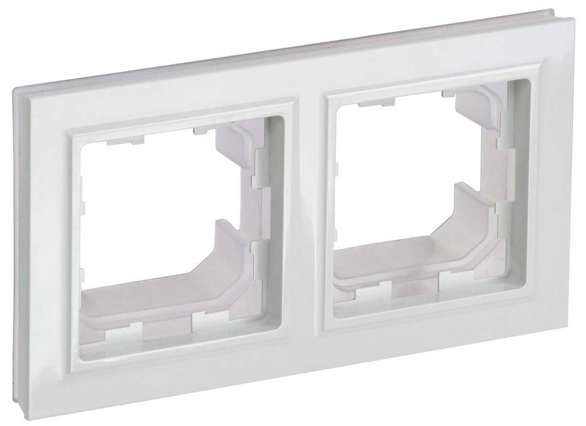 Рамка IEK BRITE 2-местная IP44 РУ-2-БрБ-44 белый BR-M22-44-K01