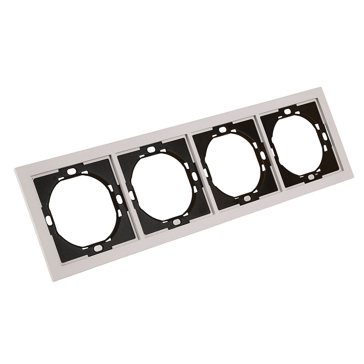 Мия - Розетки и выключатели Stekker Рамка 4-местная STEKKER Мия PFR00-3004-08 пудровый жемчуг 50489