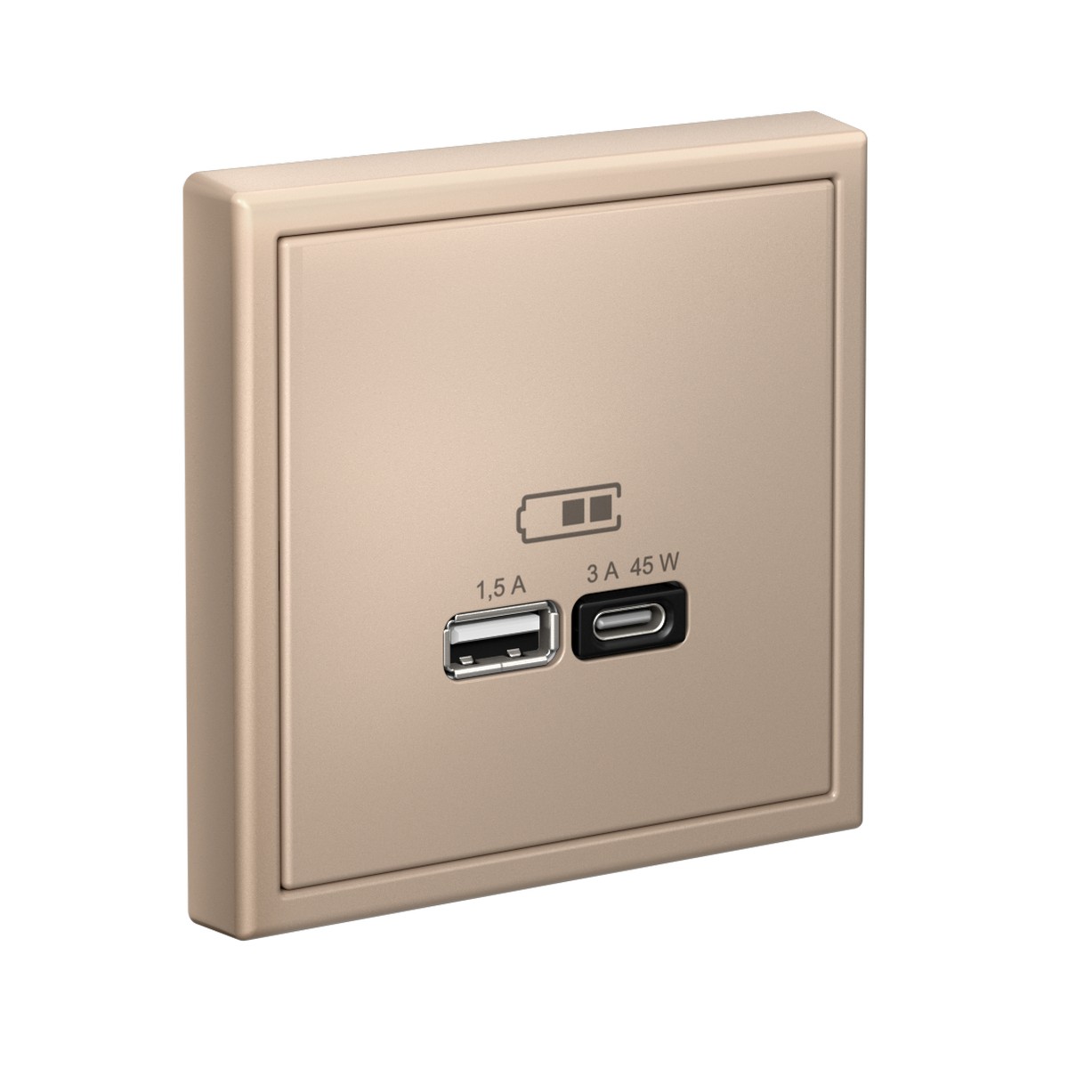 ArtGallery Песочный USB Розетка Systeme Electric ArtGallery Песочный A + тип-C 45Вт высокоскор.заряд. QC PD GAL001229