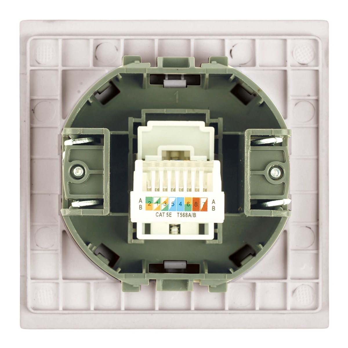 Розетка компьютерная 1-местная RJ-45 STEKKER Мия RST00-3117-08 пудровый жемчуг 50480
