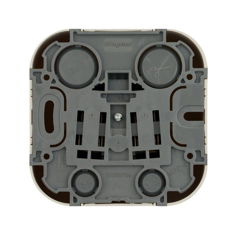 Накладные Розетки и выключатели Legrand Quteo Бежевый Розетка Legrand Quteo с заземлением со шторками бежевая  782250