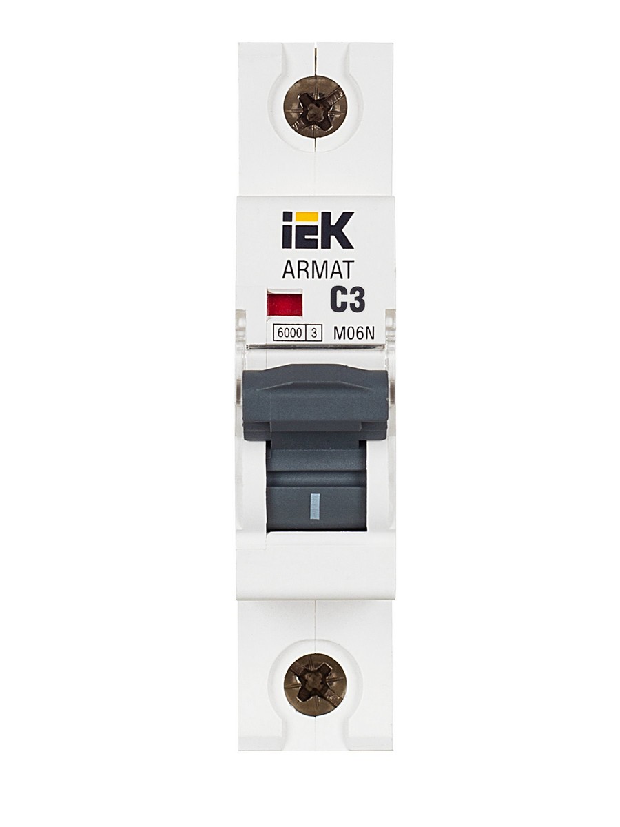 Автоматический выключатель IEK ARMAT M06N 1P C 3А AR-M06N-1-C003