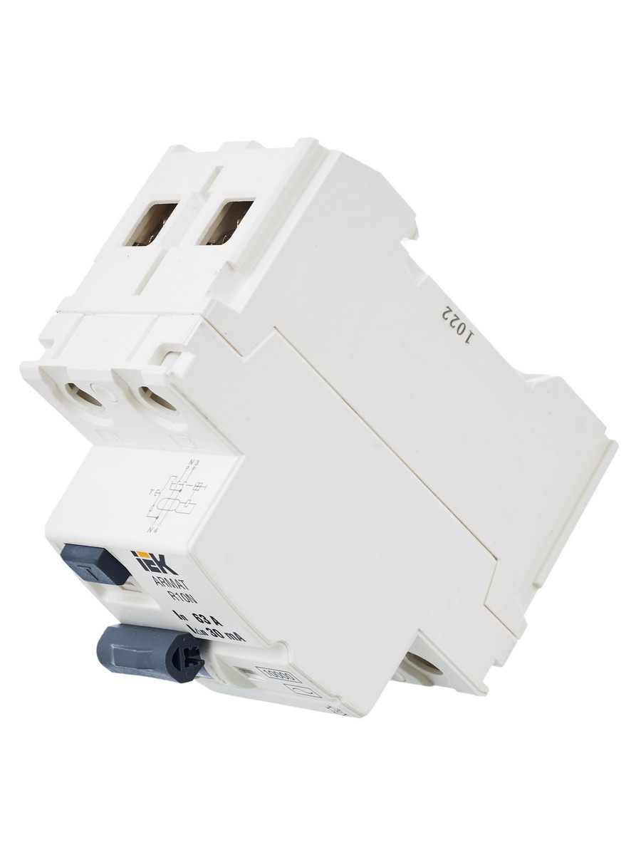 ВДТ УЗО IEK ARMAT R10N 2P 63А 30мА тип AC AR-R10N-2-063C030