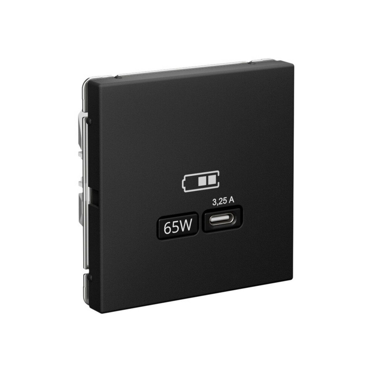 USB Розетка Systeme Electric ArtGallery Карбон тип-С 65Вт высокоскор.заряд. QC PD GAL001027