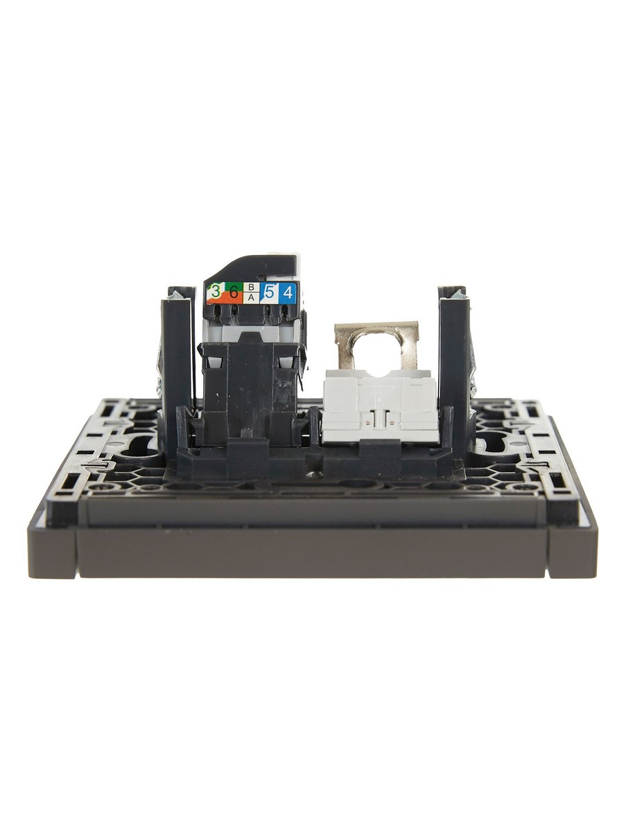Розетка IEK FORTE&PIANO Серый двойная RJ11+RJ45 кат.5E FP335