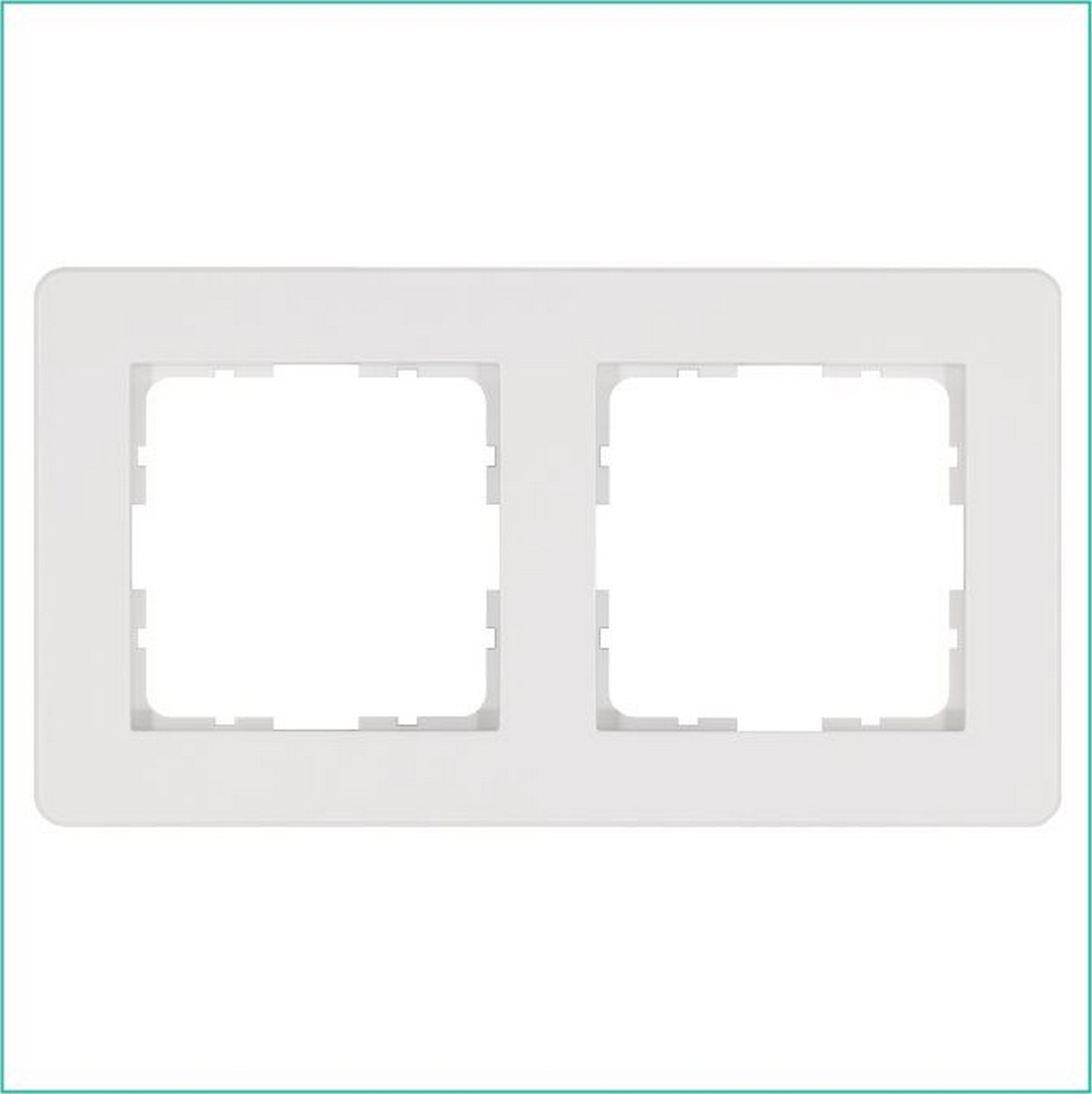 JASMART G - розетки и выключатели Рамка JASMART G-Flex 2-постовая белый глянцевый G1102W