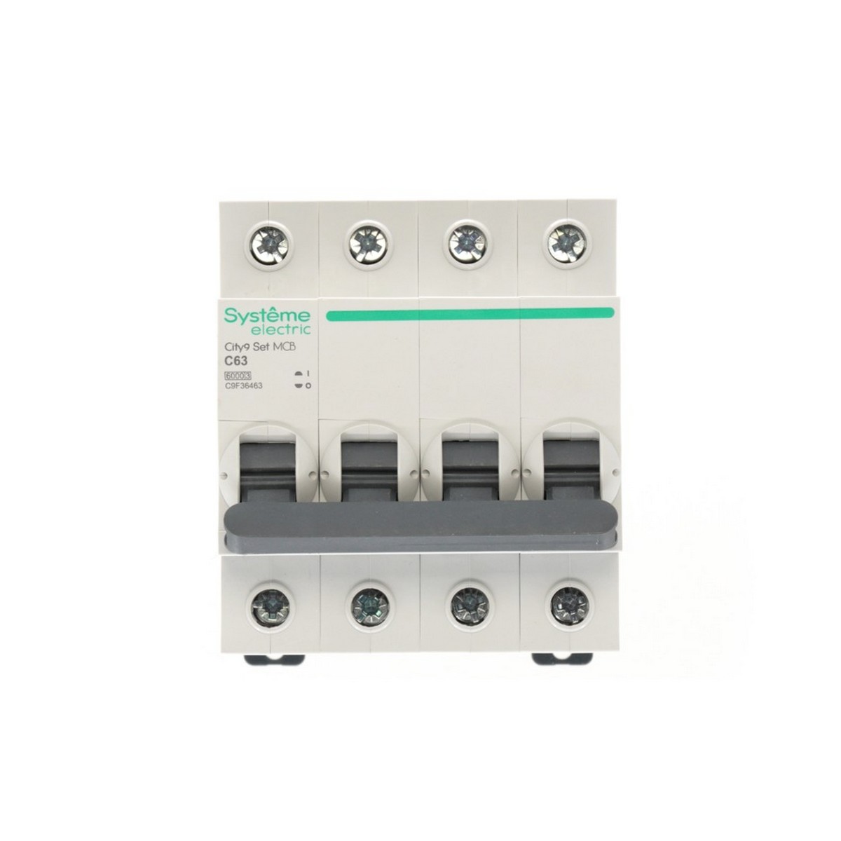 4 полюсные (четырехполюсные) Автоматический выключатель Systeme Electric City9 Set (АВ) С 63А 4P 6kA C9F36463 