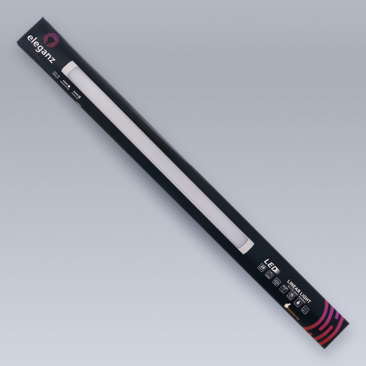 Светильник ELEGANZ линейный-панель 28W 6000К 900*75*25мм 220V IP40 9804