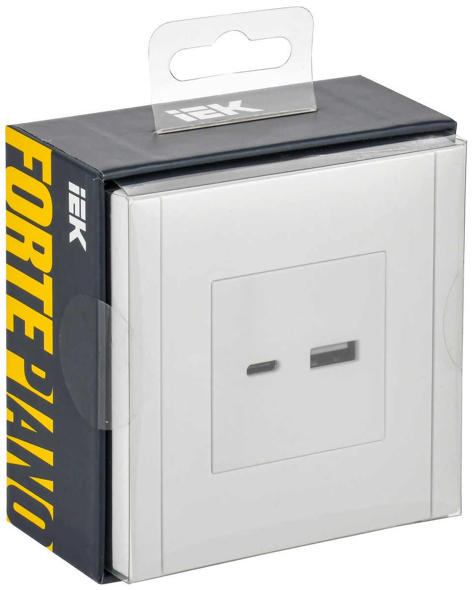 IEK FORTE&PIANO Белый Розетка IEK FORTE&PIANO Белый USB A+C 18Вт FP251