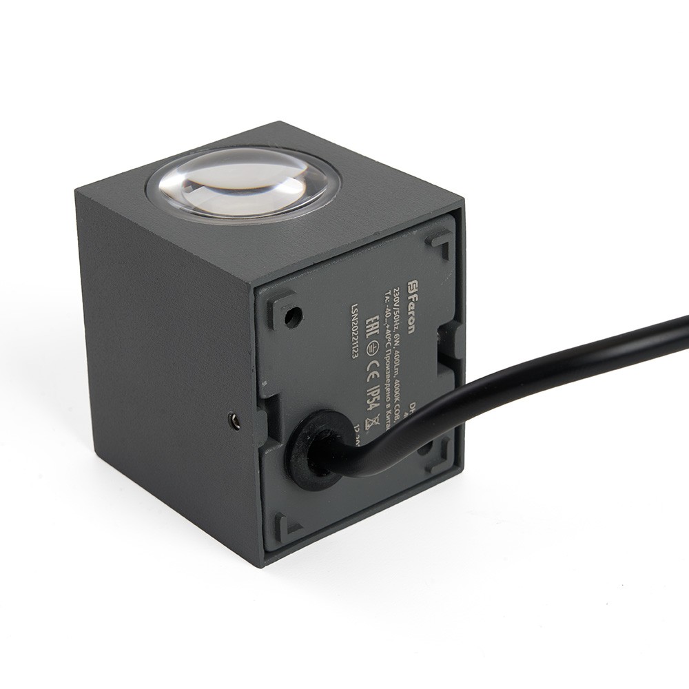 Уличные настенные светильники Светильник уличный светодиодный Feron DH054 6W 400Lm 3000K серый 48485 