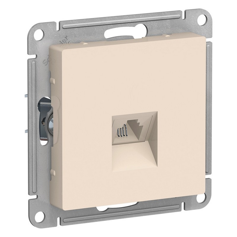Розетка телефонная Systeme Electric AtlasDesign бежевый RJ11, ATN000281