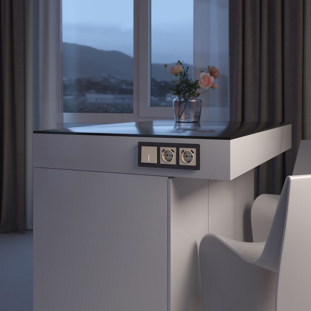 Werkel айвори акрил Выключатель Werkel одноклавишный с подсветкой (айвори акрил) W11101430