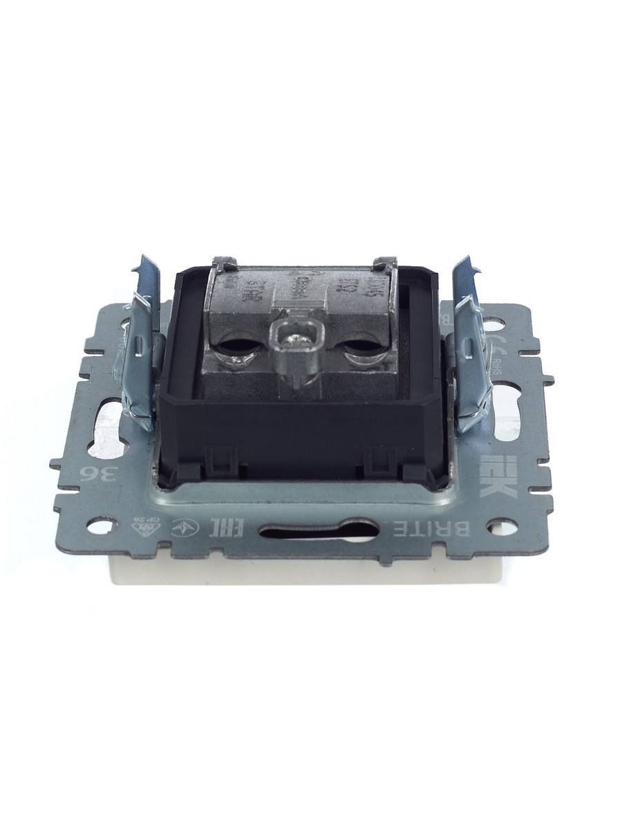 IEK Brite Жемчуг Розетка IEK BRITE двойная TV+SAT РТВ/РСп12-БрЖ жемчуг BR-AF20-O-K36