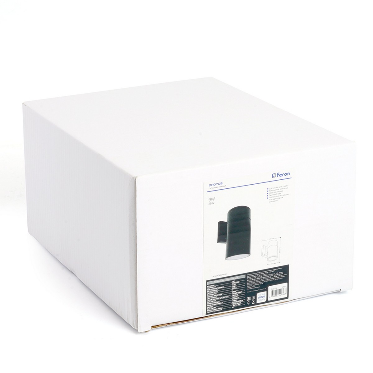 Уличные настенные светильники Светильник уличный светодиодный Feron DH0709 9W 850Lm 4000K черный 48353 