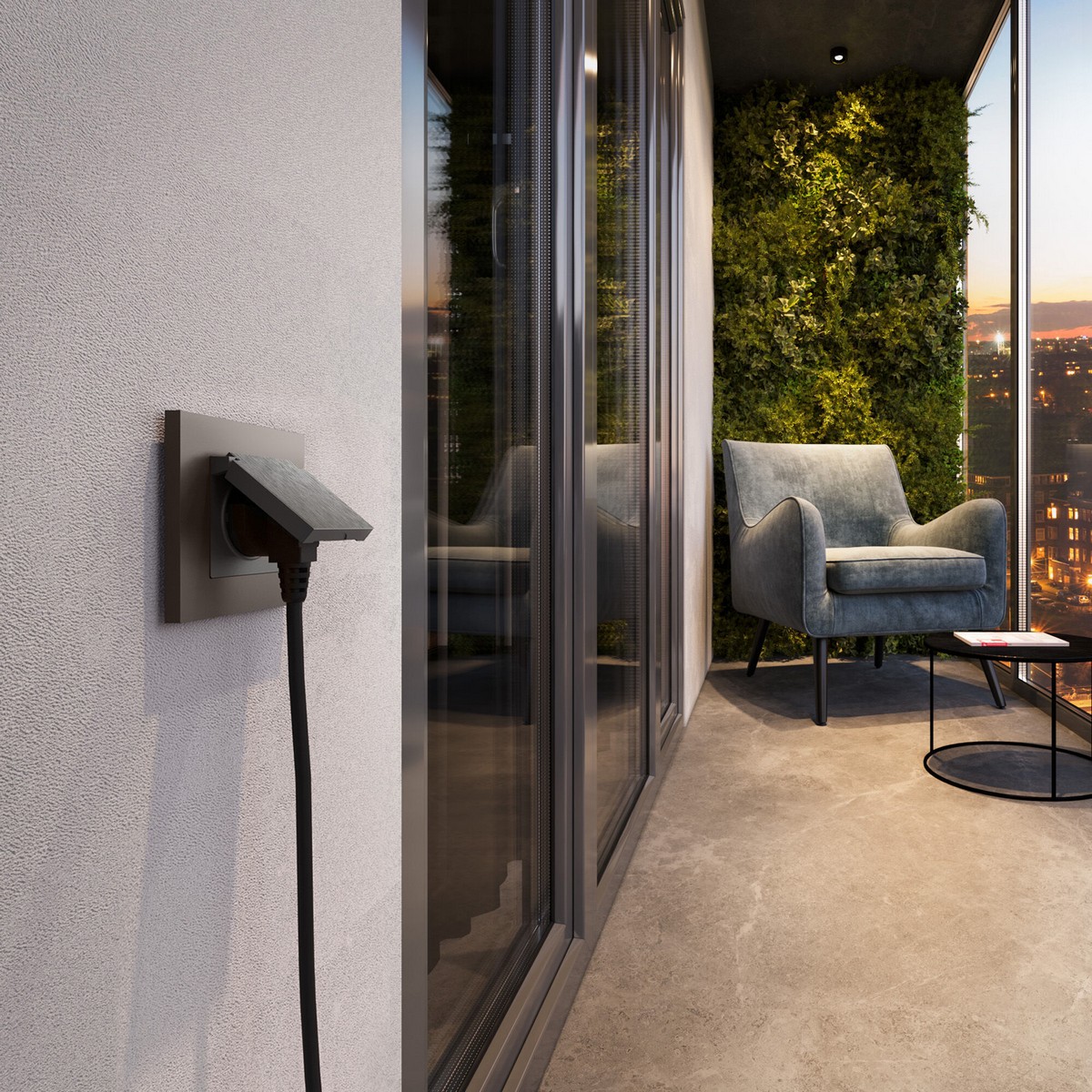 Werkel Графит рифленый механизмы Розетка Werkel влагозащ. с зазем. с защит. крышкой и шторками N (графит рифленый) W1171204