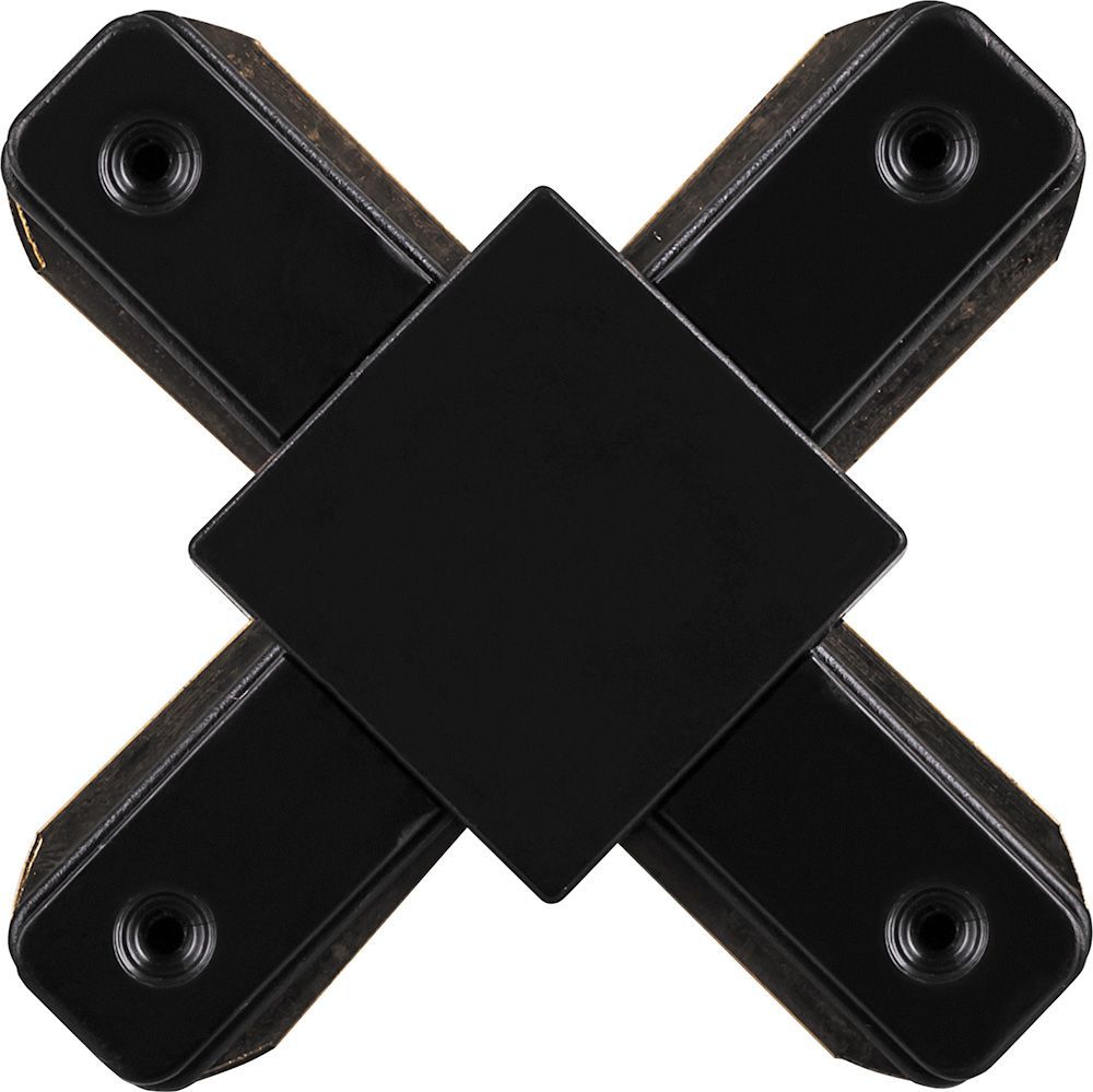 Трековые светодиодные светильники Коннектор Х-образный для шинопровода Feron LD1002  черный 10331 