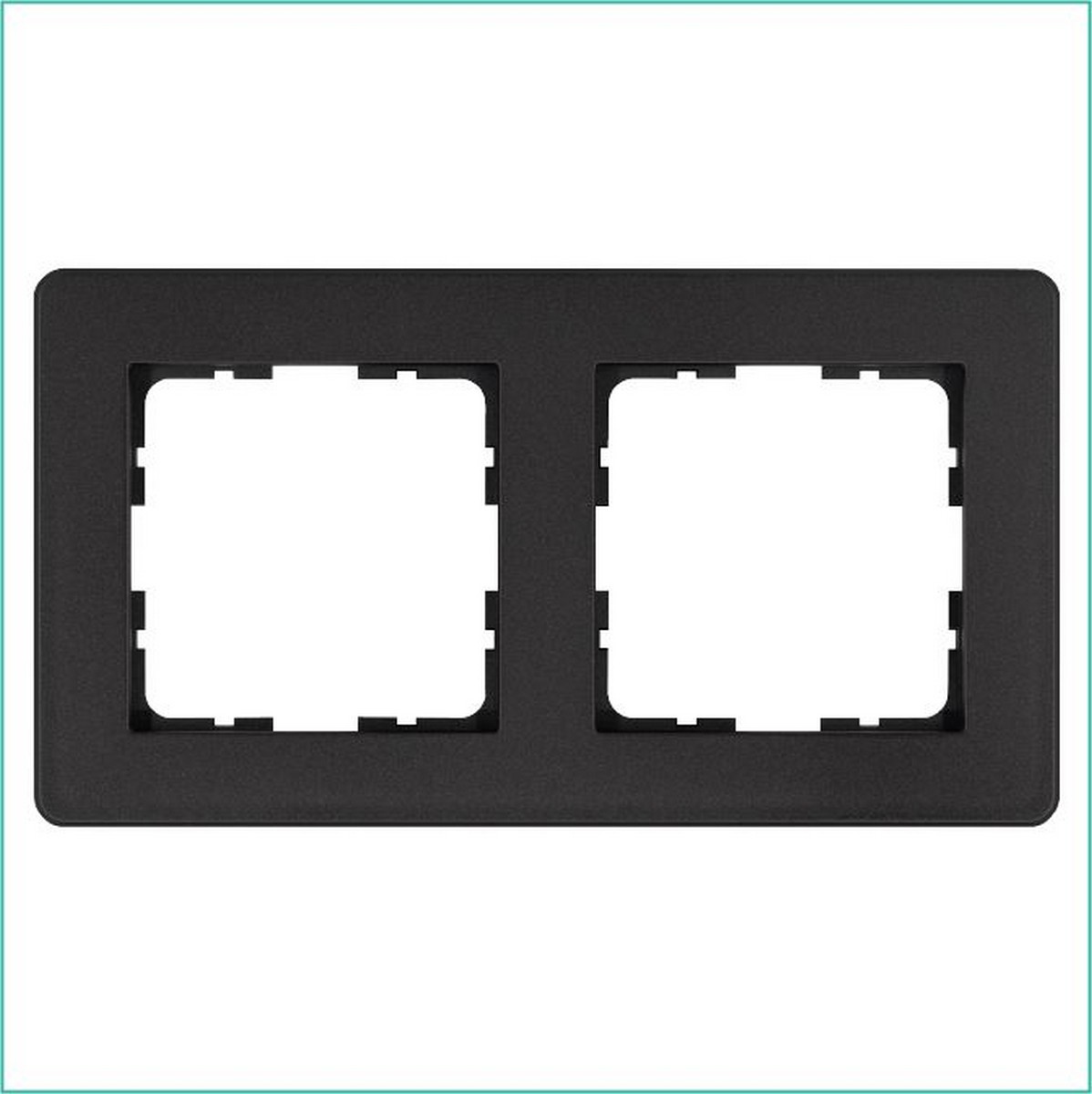 JASMART G - розетки и выключатели Рамка JASMART G-Flex 2-постовая Антрацит G1102B