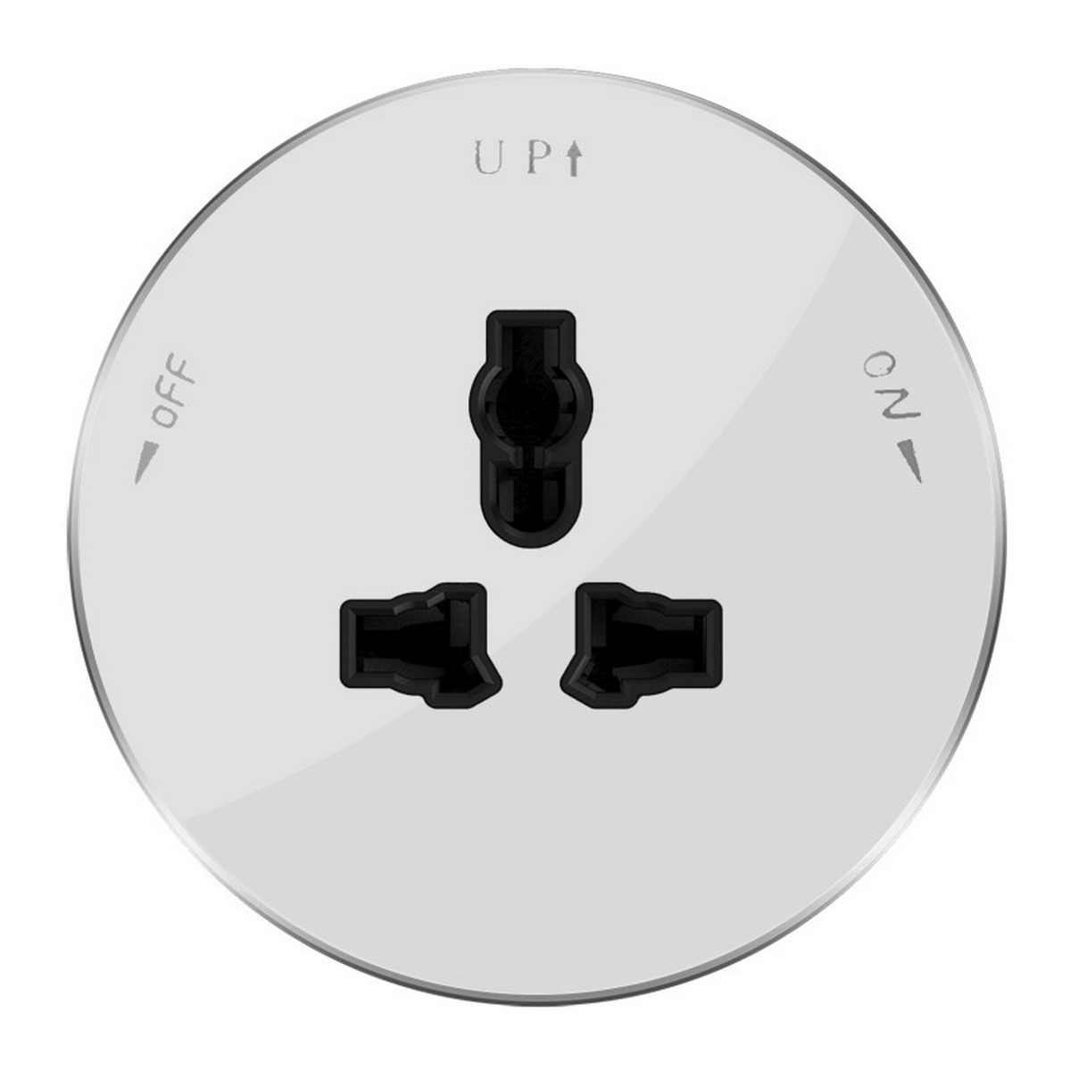 Розетка Systeme Electric MultiTrack Белая круглая 13А/250В MTK13002W