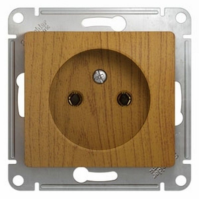 Glossa Дуб Розетка Systeme Electric Glossa Дерево Дуб без заземления GSL000541