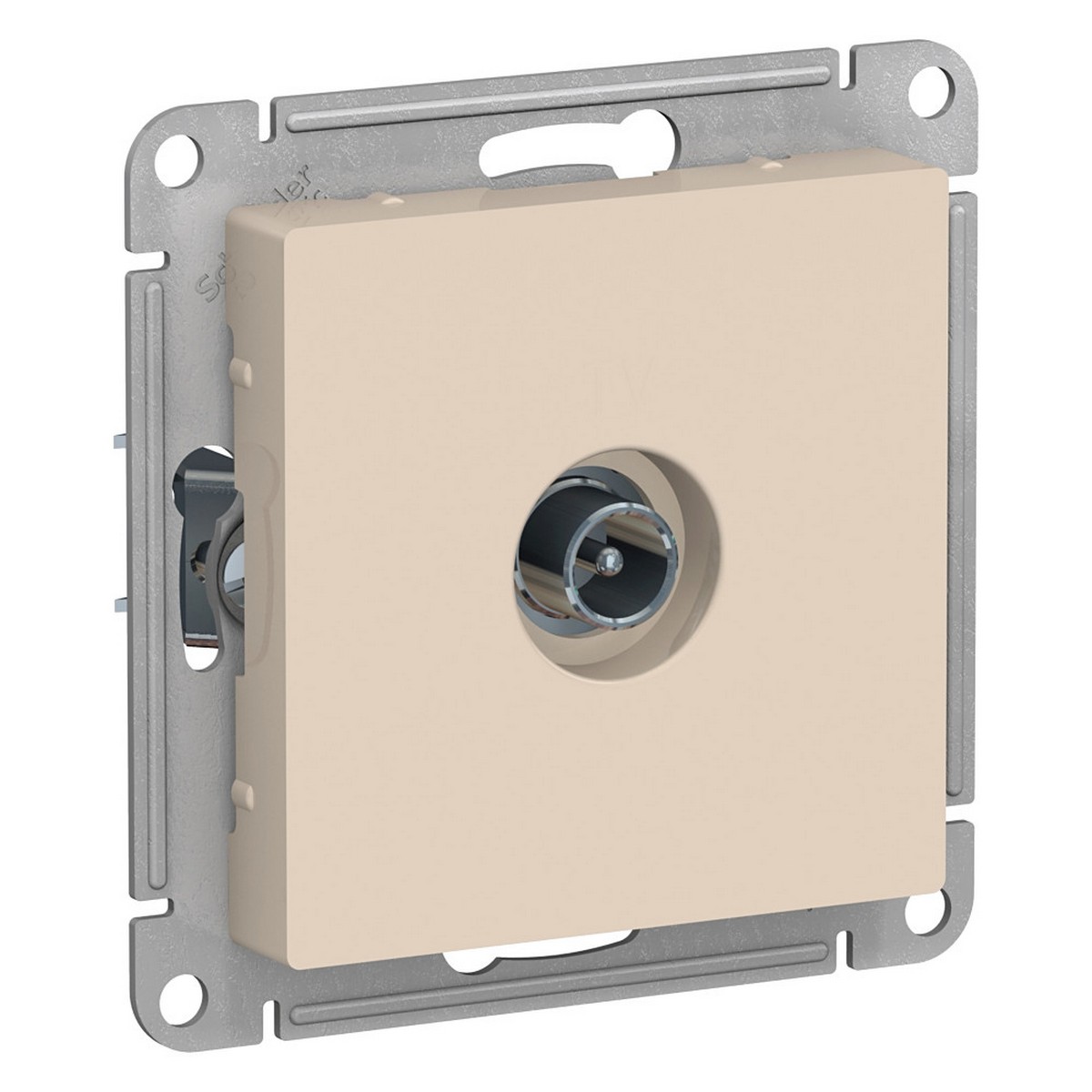 Розетка TV Systeme Electric AtlasDesign бежевый оконечная 1DB, ATN000291