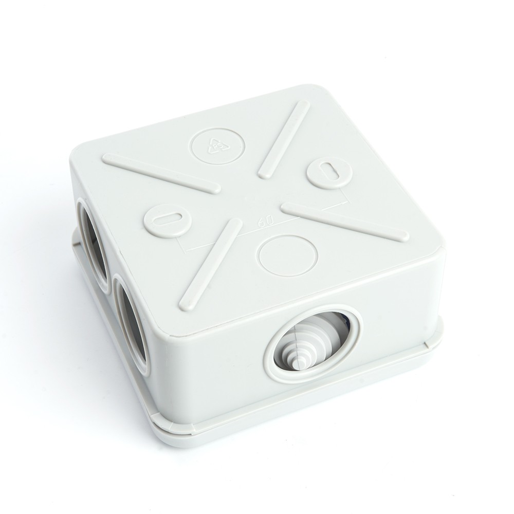 Коробка разветвительная уравнивания потенциалов (КУП) STEKKER EBX20-36-55 100*100*50мм 6 вводов IP55 светло-серая (GE41361) 49001