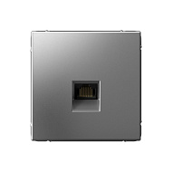 Розетка Systeme Electric ArtGallery Сталь компьютерная RJ45 кат. 6A GAL000986