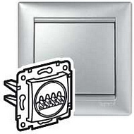 Аудиорозетка Legrand Valena Алюминий 2-ая 770124