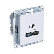 Розетка Systeme Electric AtlasDesign Лотос USB тип-С 65Вт QC, PD, ATN001327