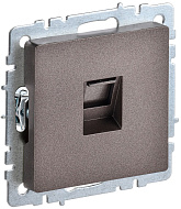 Розетка компьютерная IEK BRITE BASE Темн.бронза RJ45 кат.6 РК11-БрТБ BR-K10-2-K45