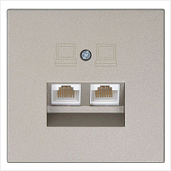 Интернет розетка JASMART FD RJ45 двойная Бронза 6106BR