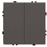Выключатель 2-клавишный STEKKER Эмили RSW10-5104-09 антрацит soft touch 49918