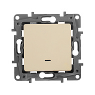 Переключатель Legrand Etika слоновая кость с подсветкой, 10А, авт. клем 672315