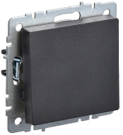 Выключатель IEK BRITE 1-клавишный самовозвратный 10А ВС10-1-4-БрЧ черный BR-V14-0-10-K02