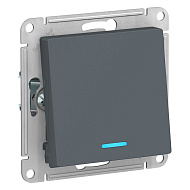 Переключатель 1-клавишный Systeme Electric AtlasDesign Грифель с подсветкой, сх.6а, ATN000763
