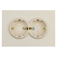Розетка 2-ая с защитной шторкой с/з 16A STEKKER Эмили RST16-5114-08 кашемир soft touch 49908