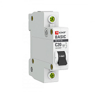 Автоматический выключатель EKF Basic ВА 47-29 1P 20А (С) 4,5кА mcb4729-1-20C