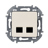 Двойная розетка Legrand INSPIRIA Слоновая кость RJ 45 5e 673836
