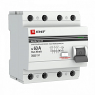 УЗО EKF PROxima ВД-100 4P 63А/30мА (AC) электромеханическое elcb-4-63-30-em-pro