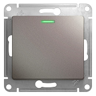 Переключатель 1-клавишный Systeme Electric Glossa Платина с подсветкой GSL001263