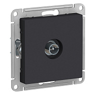 Розетка TV Systeme Electric AtlasDesign Карбон антенная одиночная коннектор, ATN001093