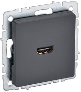 Розетка IEK BRITE HDMI РHDMI-0-БрГ графит BR-H10-K53