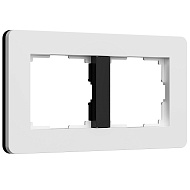 Рамка Werkel на 2 поста Split (белый/черный, soft-touch) W0023068