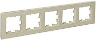Рамка IEK BRITE DECOR Бежевый рифленый 5-м РУ-5-Бр BR-M52-51-K10