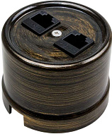 Розетка компьютерная RJ45 BIRONI Пластик Бронза 2-ая B1-302-25