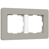 Рамка Werkel на 2 поста Split (дымчатый/белый, soft-touch) W0023067
