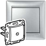 Розетка TV Legrand Valena Алюминий оконечная, 10 дБ 770130
