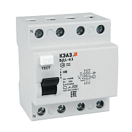 УЗО КЭАЗ ВДТ ВД1-63-4450-АС-УХЛ4 (4P 50 300mA) 221962