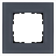 Рамка JASMART 1-постовая стекло Маренго GLASS G1001GC